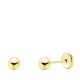 Pendientes Oro de 18 Kilates Bola 4 mm