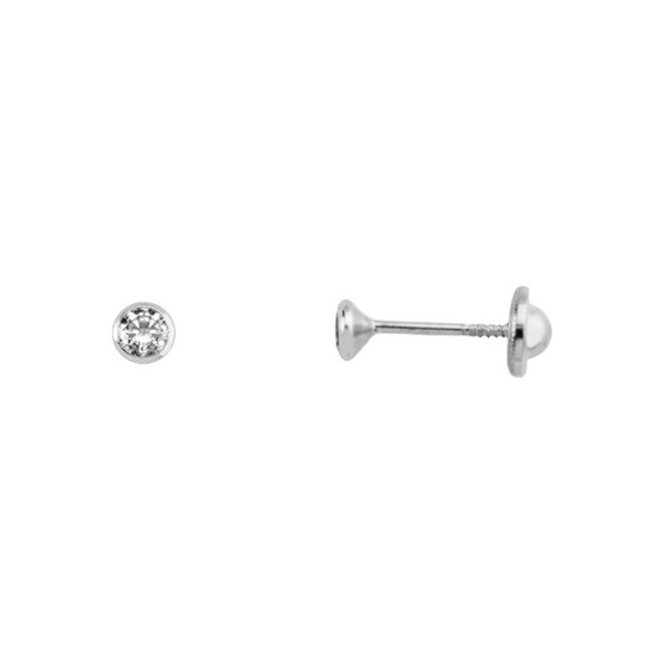 Pendientes Oro Blanco Circonita