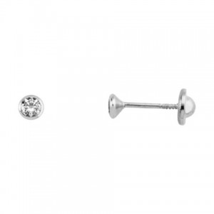 Pendientes Oro Blanco Circonita