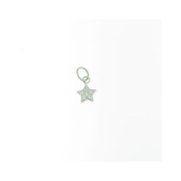 Colgante Oro Blanco Estrella Circonitas Mini