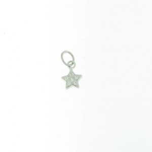 Colgante Oro Blanco 18 KILATES  Estrella Circonitas Mini