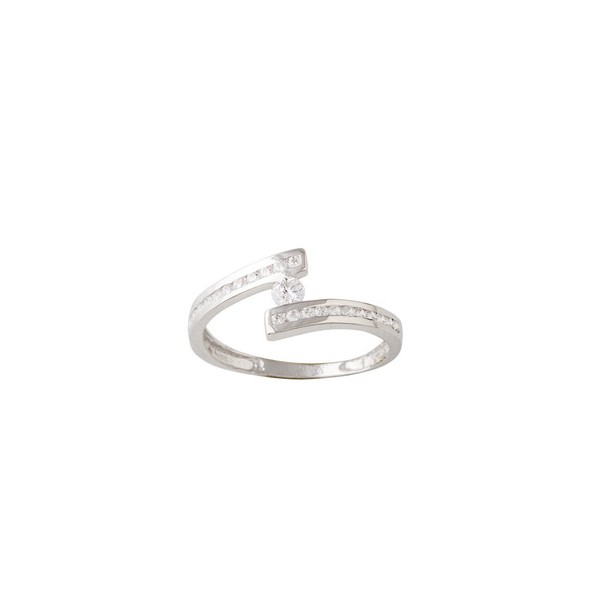 Sortija Oro Blanco Circonitas
