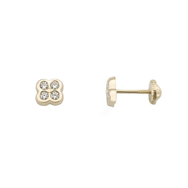 Pendientes Oro de 18 Kilates Flor