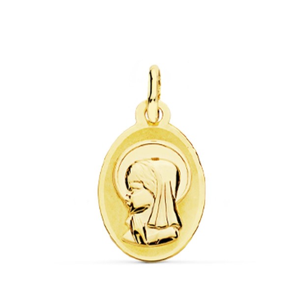Medalla Oro 18 Kilates Virgen Niña