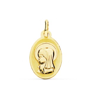 Medalla Oro 18 Kilates Virgen Niña