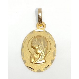 Medalla de Oro de 18 Kilates Virgen Niña