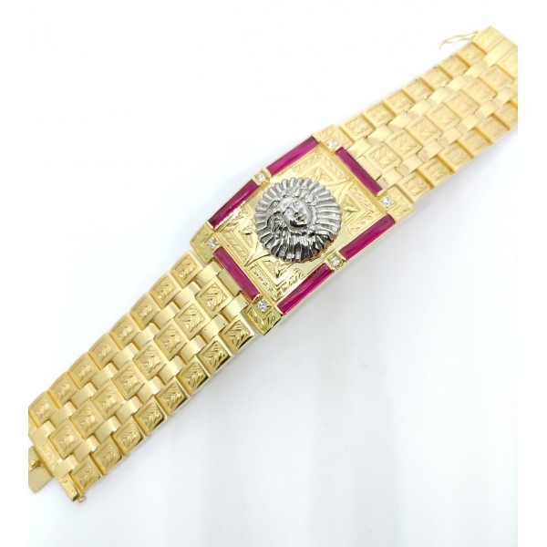 Pulsera de Oro de Oro de 18 Kilates Brazalete