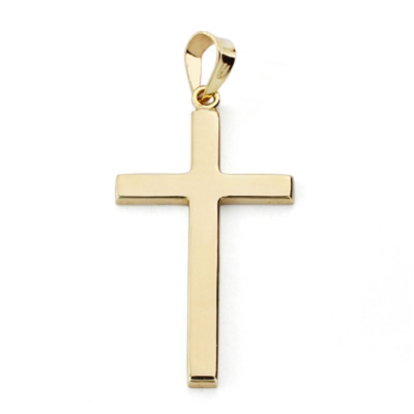 Cruz de Oro 18 Kilates Lisa