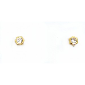 Pendientes Oro de 18 Kilates  Circonita