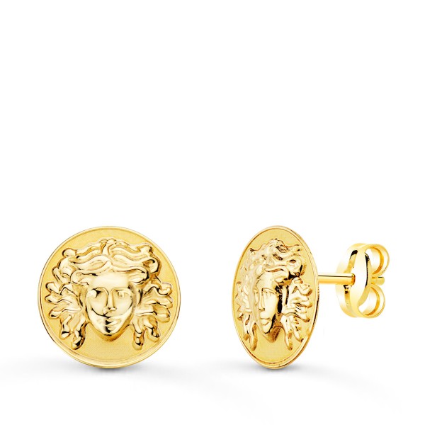 Pendientes Oro de 18 Kilates Medusa