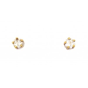 Pendientes Oro de 18 Kilates Circonita en Garras