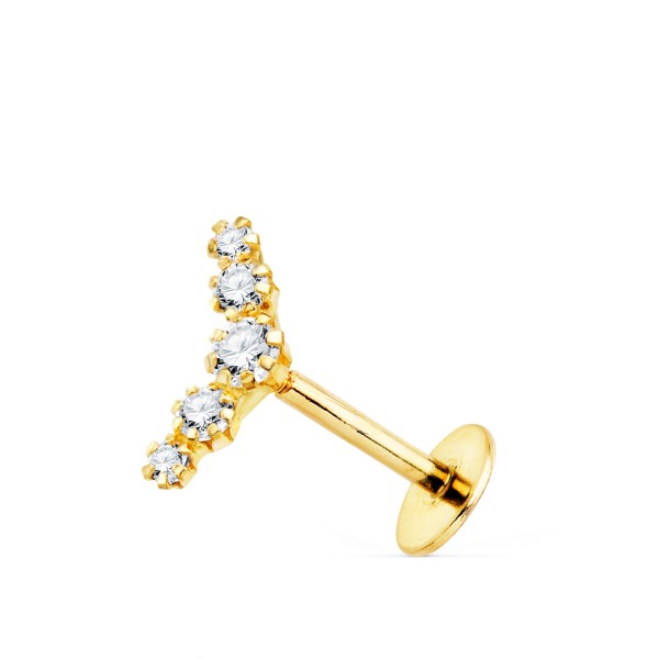 Piercing de Oro de 18 Kilates Oreja