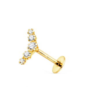 Piercing de Oro de 18 Kilates Oreja
