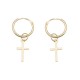 Pendientes de Oro 18 Kilates  Aros con Cruz