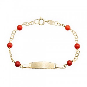Pulsera de Oro de 18 Kilates Corales