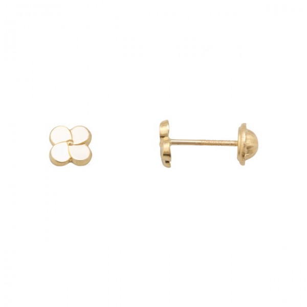 Pendientes Oro de 18 Kilates  Flor