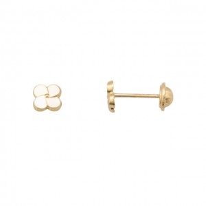 Pendientes Oro de 18 Kilates  Flor