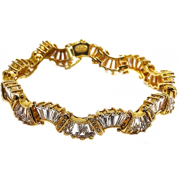 Pulsera de Oro 18 KILATES Circonitas