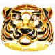 Sortija Sello de Oro de 18 KILATES Cara Tigre