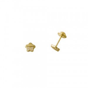 Pendientes Oro de 18 Kilates  Flor