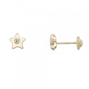 Pendientes Oro 18 Kilates Estrella