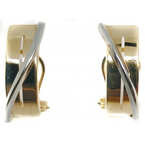 Pendientes Oro de 18 Kilates  Bicolor