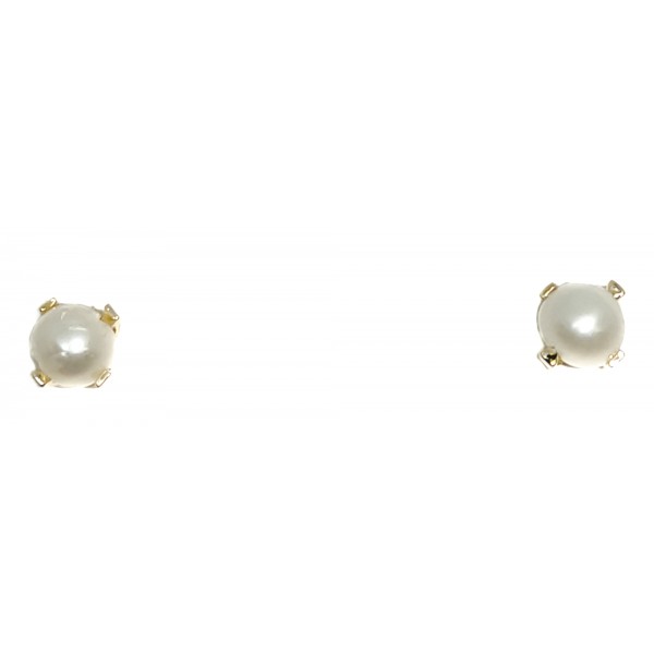 Pendientes Oro de 18 Kilates Perla en Garras