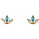 Pendientes Oro de 18 Kilates  Flor