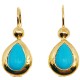 Pendientes Oro 18 KILATES con Turquesas