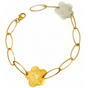 Pulsera Oro 18 Kilates Bicolor