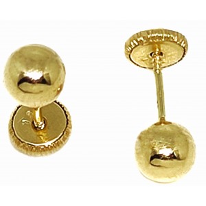 Pendientes Oro de 18 Kilates Bolas