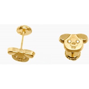 Pendientes Oro de 18 Kilates  Perrito