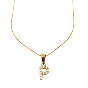 Gargantilla de Oro Con Letra P