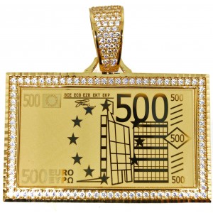 Colgante de Oro 18 KILATES Billete de 500