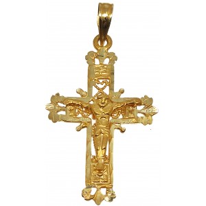 Cruz de Oro 18 Kilates con Cristo