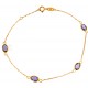 Pulsera de Oro 18 Kilates  Amatista