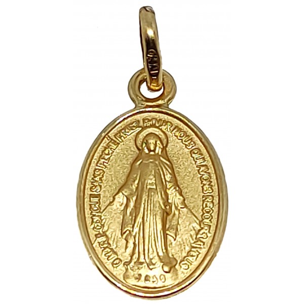 Medalla Oro 18 Kilates Virgen Milagrosa.