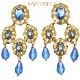 Pendientes Oro 18 Kilates Mantillas Celestes