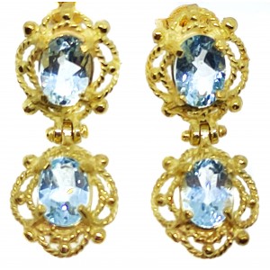 Pendientes Oro de 18 Kilates Celestes