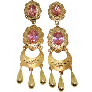 Pendientes oro 18 Kilates Media Luna