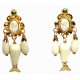 Pendientes Oro 18 Kilates Pescadillas Blancas