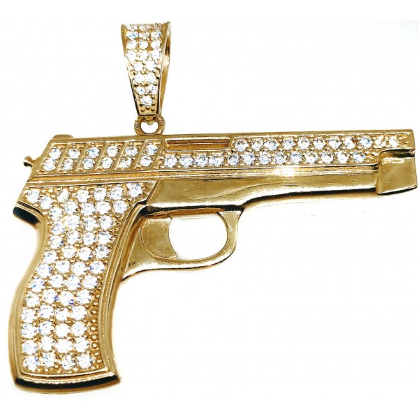 Colgante Oro de 18 Kilates Pistola