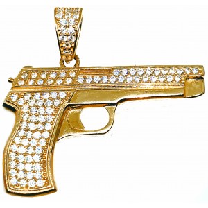 Colgante Oro de 18 Kilates Pistola