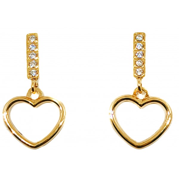 Pendientes de Oro 18 Kilates Corazones