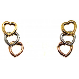 Pendientes de Oro 18 Kilates Corazones