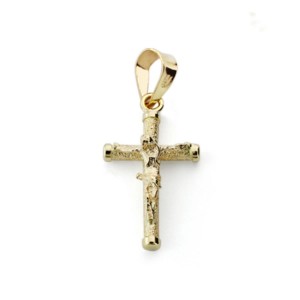 Cruz  de Oro 18 Kilates Con Cristo