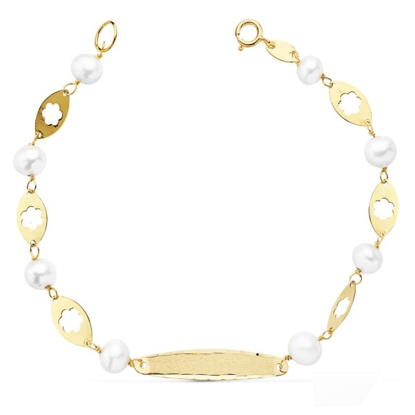 Pulsera de Oro 18 Kilates  con Perlas