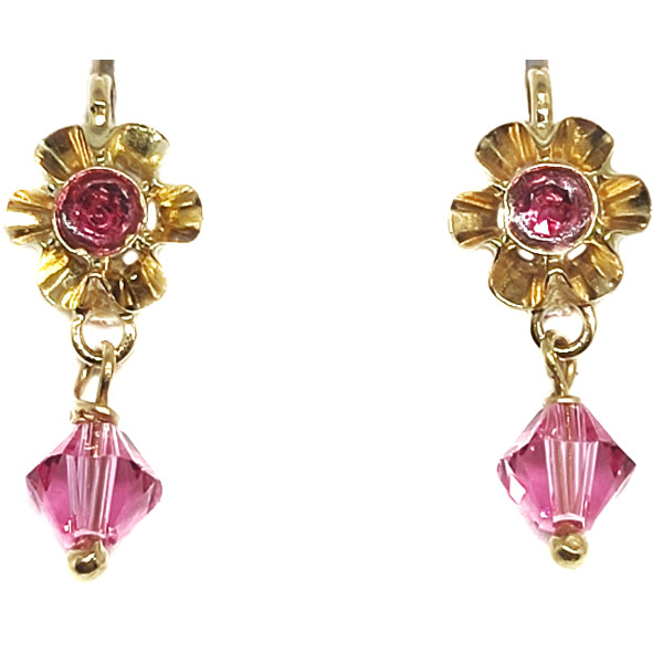 Pendientes de Oro de 18 Kilates Chupones Rosa