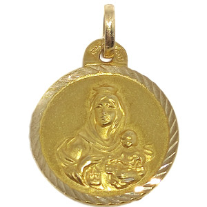 Medalla de Oro de 18 Kilates Virgen del Carmen