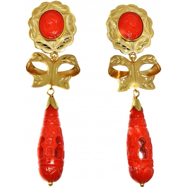 Pendientes Oro de 18 Kilates Mantilla Alhambra